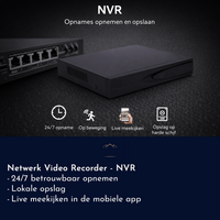 Beveiligingscamerasysteem Draadloos - 8MP Dome camera - Wit